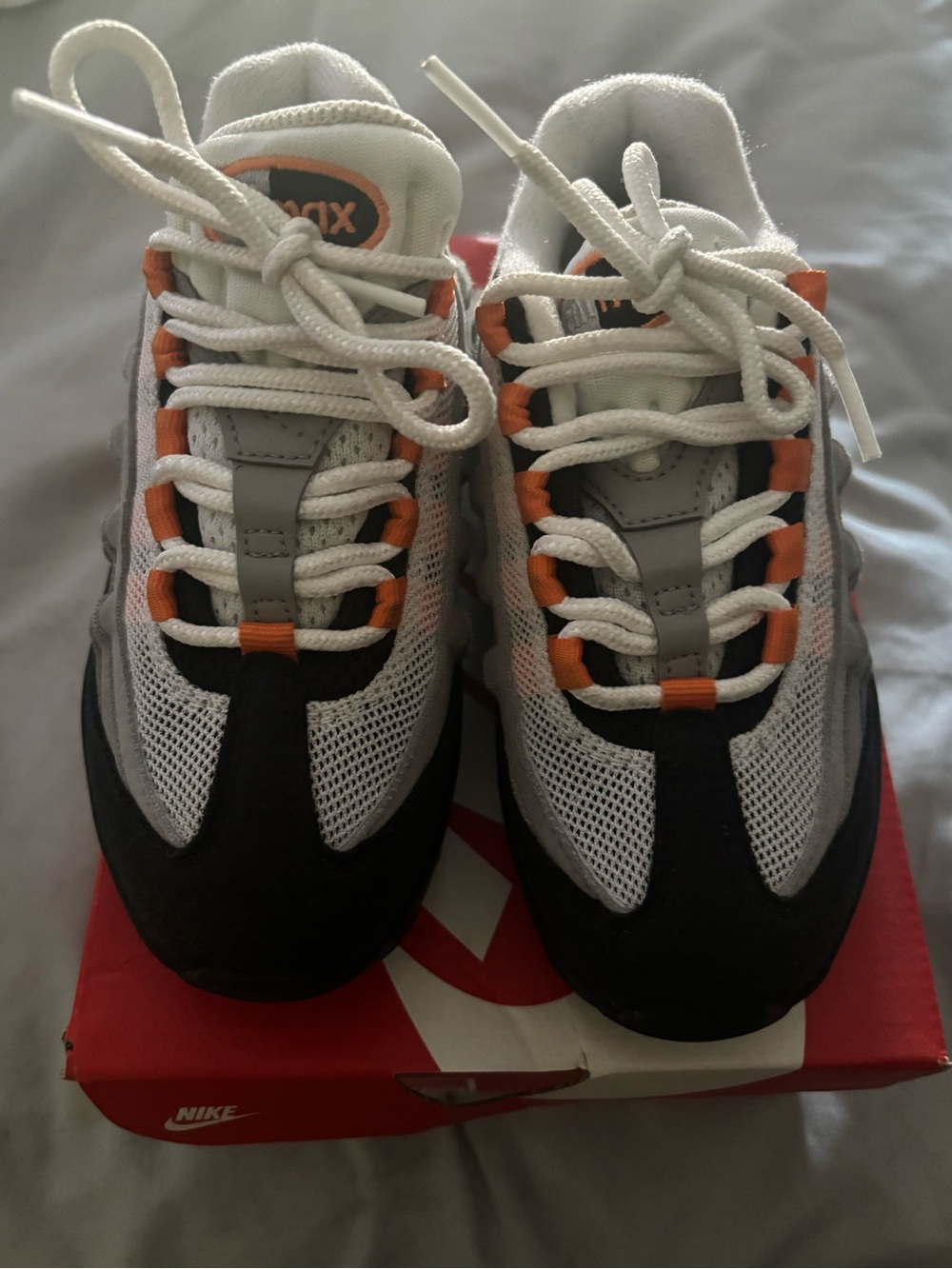 Nike Kids White, Orange & Black Sneakers